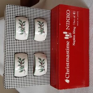 Christmas Nikko Napkin Rings